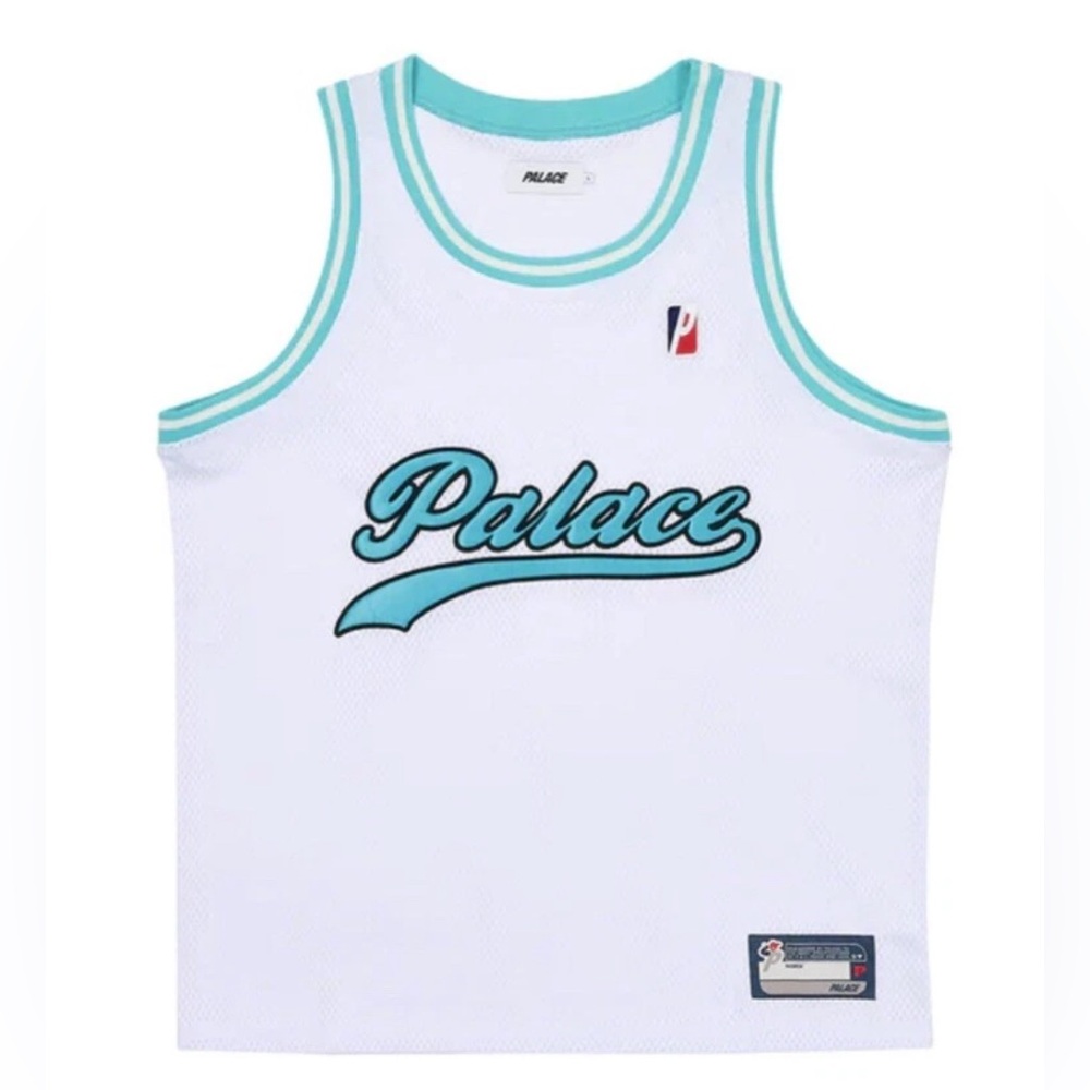 Palace Skateboards MVP Vest White Basketball Jersey Men’s Sz XL Poly mesh